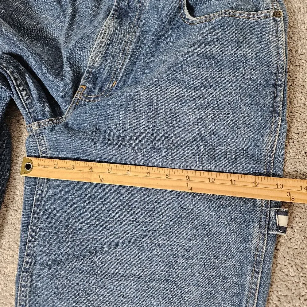 Vtg Tommy Hilfiger Jeans Mens 30x32 Dark Wash Baggy Carpenter Y2K Skater Preppy